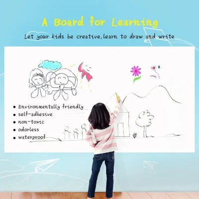 Whiteboard/Chalkboard Sticker Roll + 2 Markers/5 Chalks